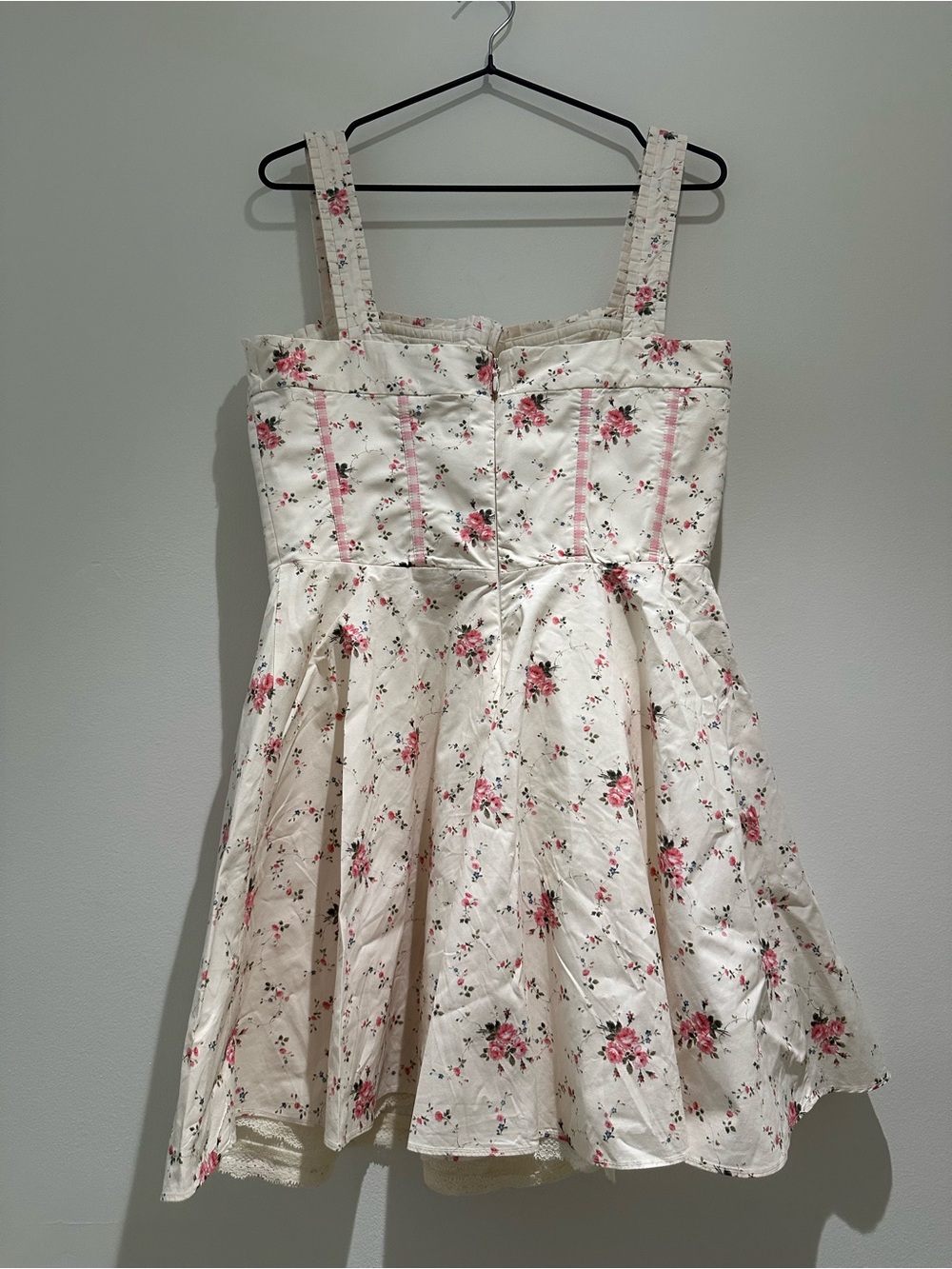House of CB Marianella Rose Floral Heart Pocket Mini Dress L - Picture 4 of 7